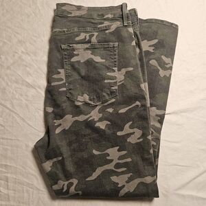 Good American Plus Size 22 Good Legs  Skinny Camo Jeans Stretch Camouflage